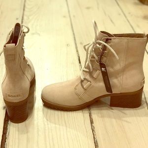 Sorel Cate Lace Suede Waterproof Ankle Boot (new)
